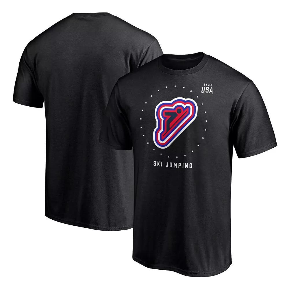 Men's Fanatics Branded Black Team USA Ski Jumping T-Shirt, Size: Medium, Usa Black Product Image