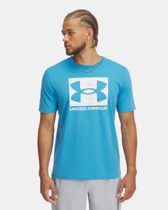 Mens Under Armour Camo Boxed Logo Tee Grey Product Image