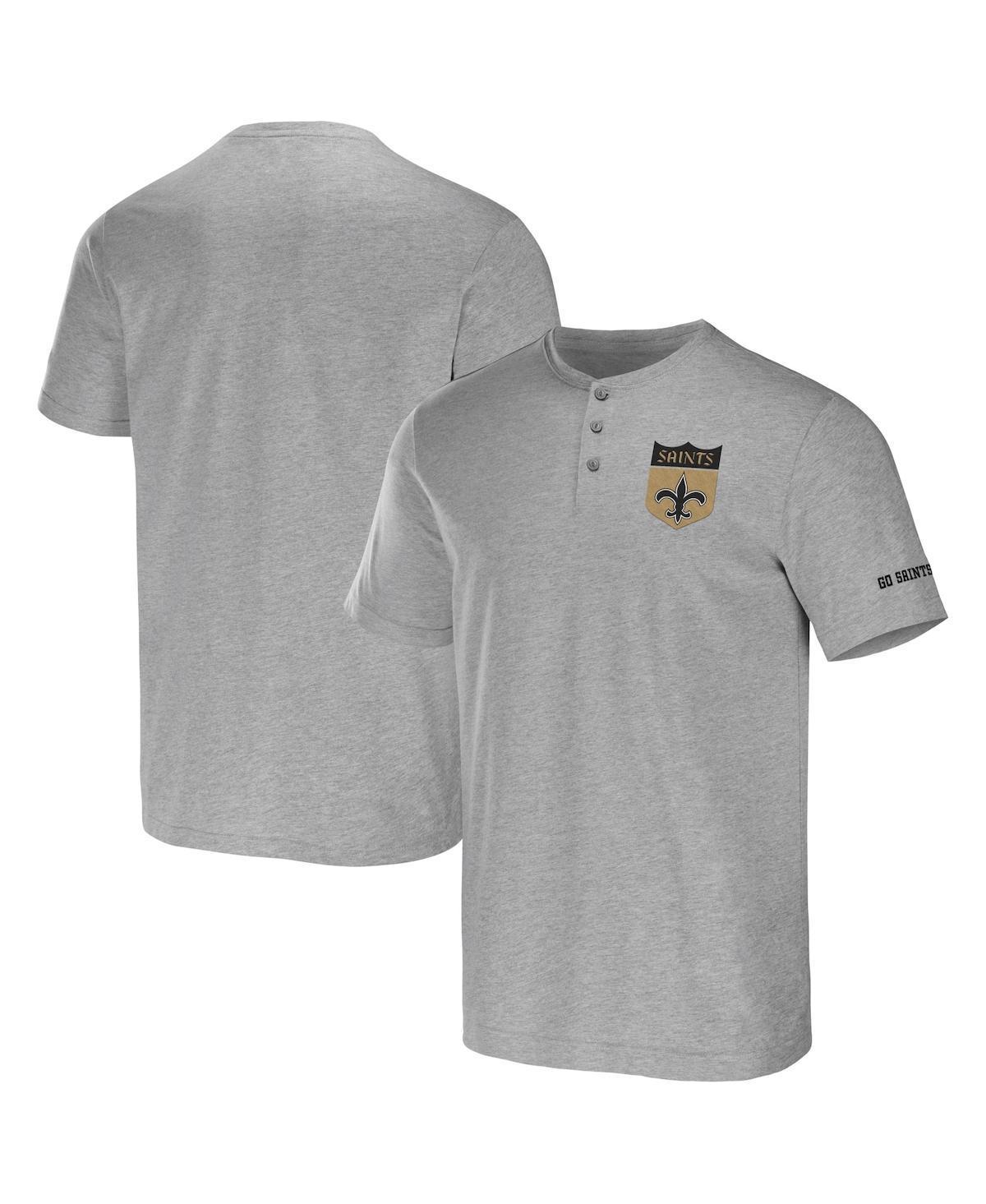 Men's NFL x Darius Rucker Collection by Fanatics Heather Gray Dallas Cowboys Henley T-Shirt, Size: Small, Grey Product Image