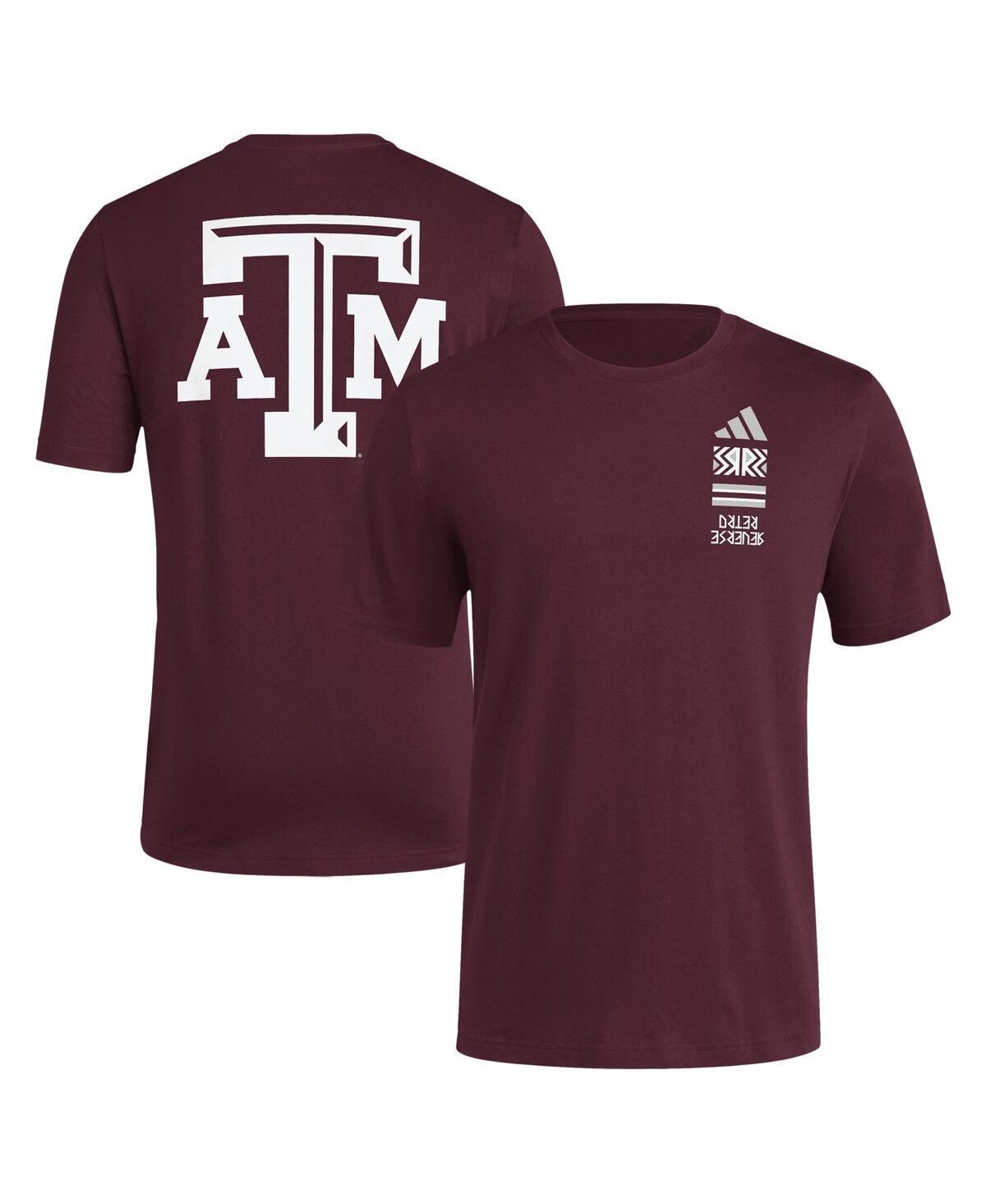 Men's adidas Maroon Texas A&M Aggies Reverse Retro Baseball 2 Hit T-Shirt, Size: Medium, Red Product Image