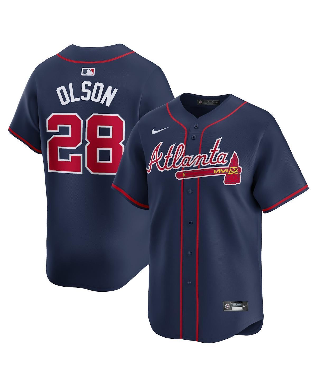 Men's Nike Matt Olson Navy Atlanta Braves Alternate Limited Player Jersey, Size: Small, Blue Product Image