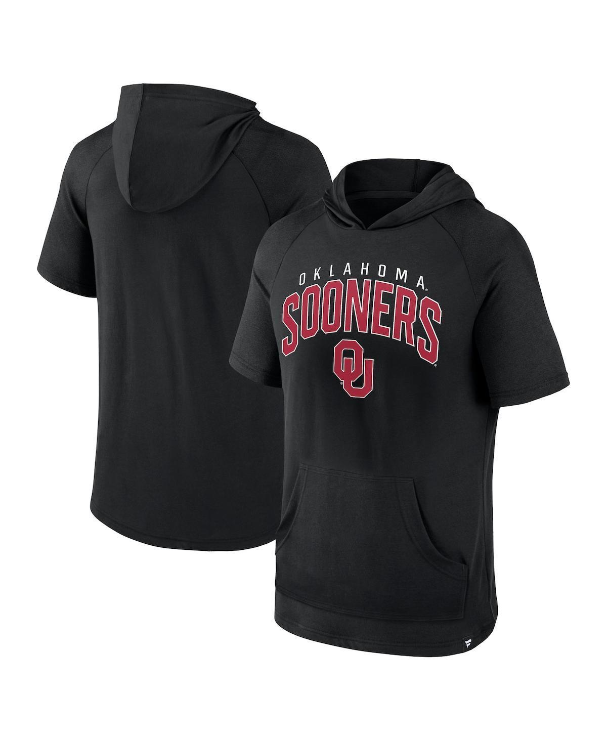 Mens Fanatics Wisconsin Badgers Double Arch Raglan Short Sleeve Hoodie T-Shirt Product Image