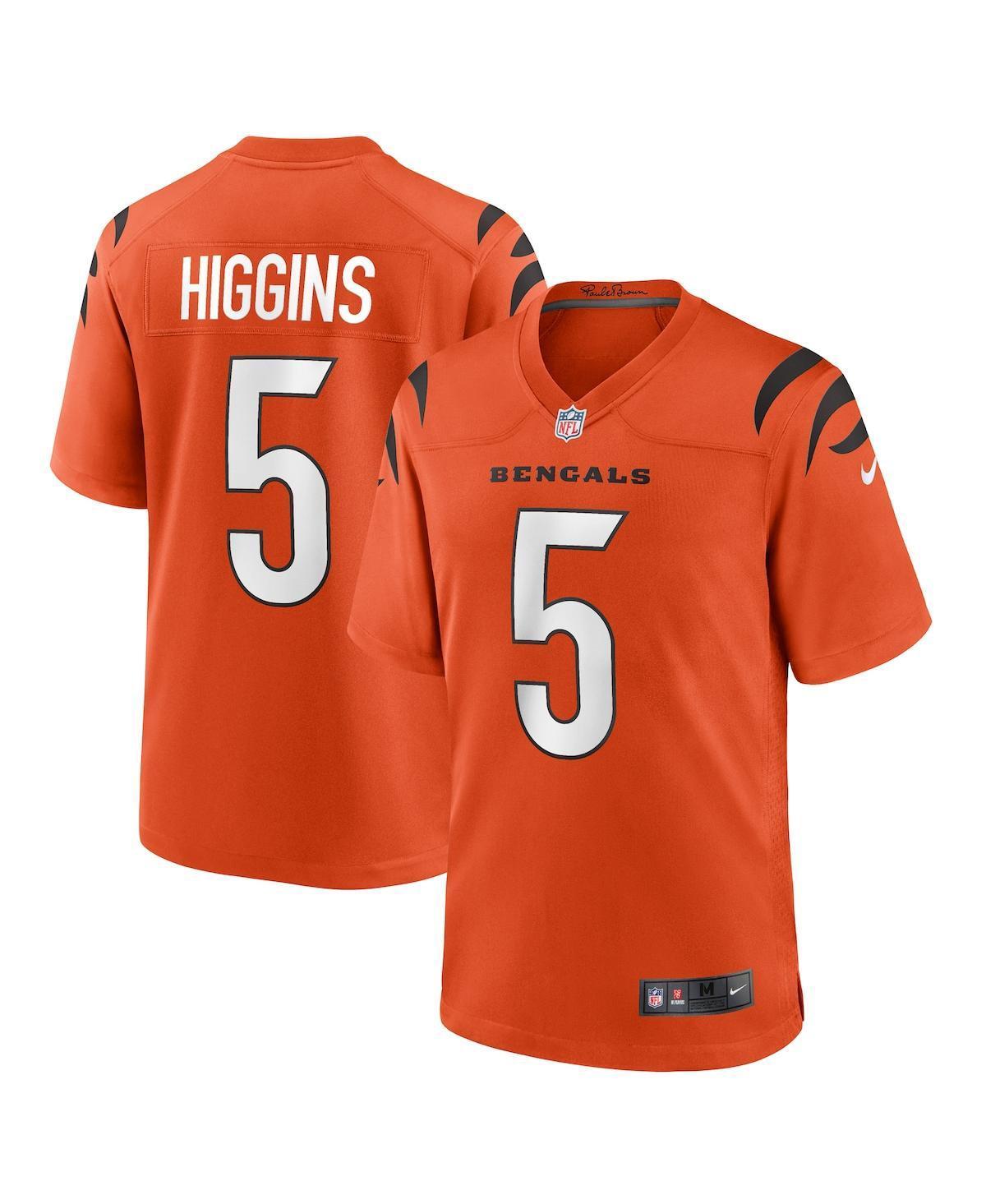Men's Nike Tee Higgins Orange Cincinnati Bengals Alternate Game Player Jersey, Size: 2XL Product Image