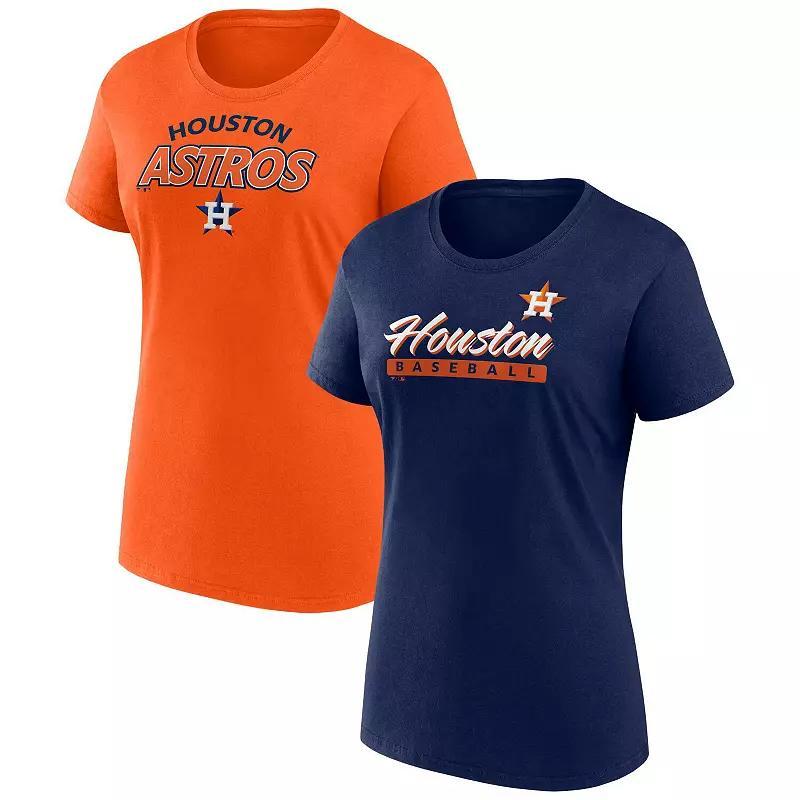 Women's Fanatics Branded Houston Astros Risk T-Shirt Combo Pack, Size: 2XL, Blue Product Image