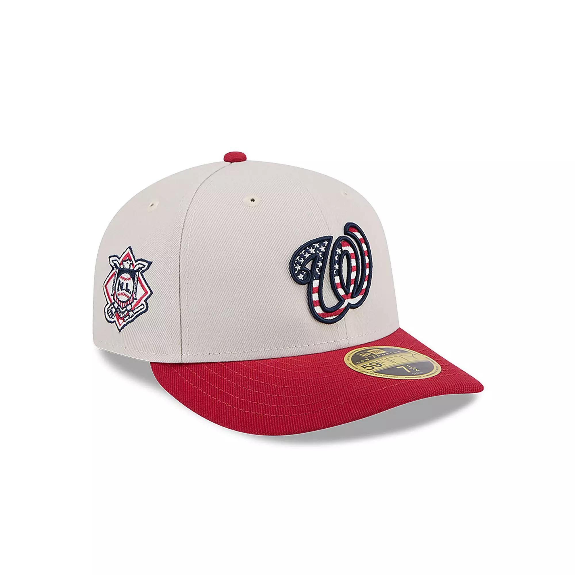 Mens New Era Khaki/Red Washington Nationals 2024 Fourth of July Low Profile 59FIFTY Fitted Hat Product Image