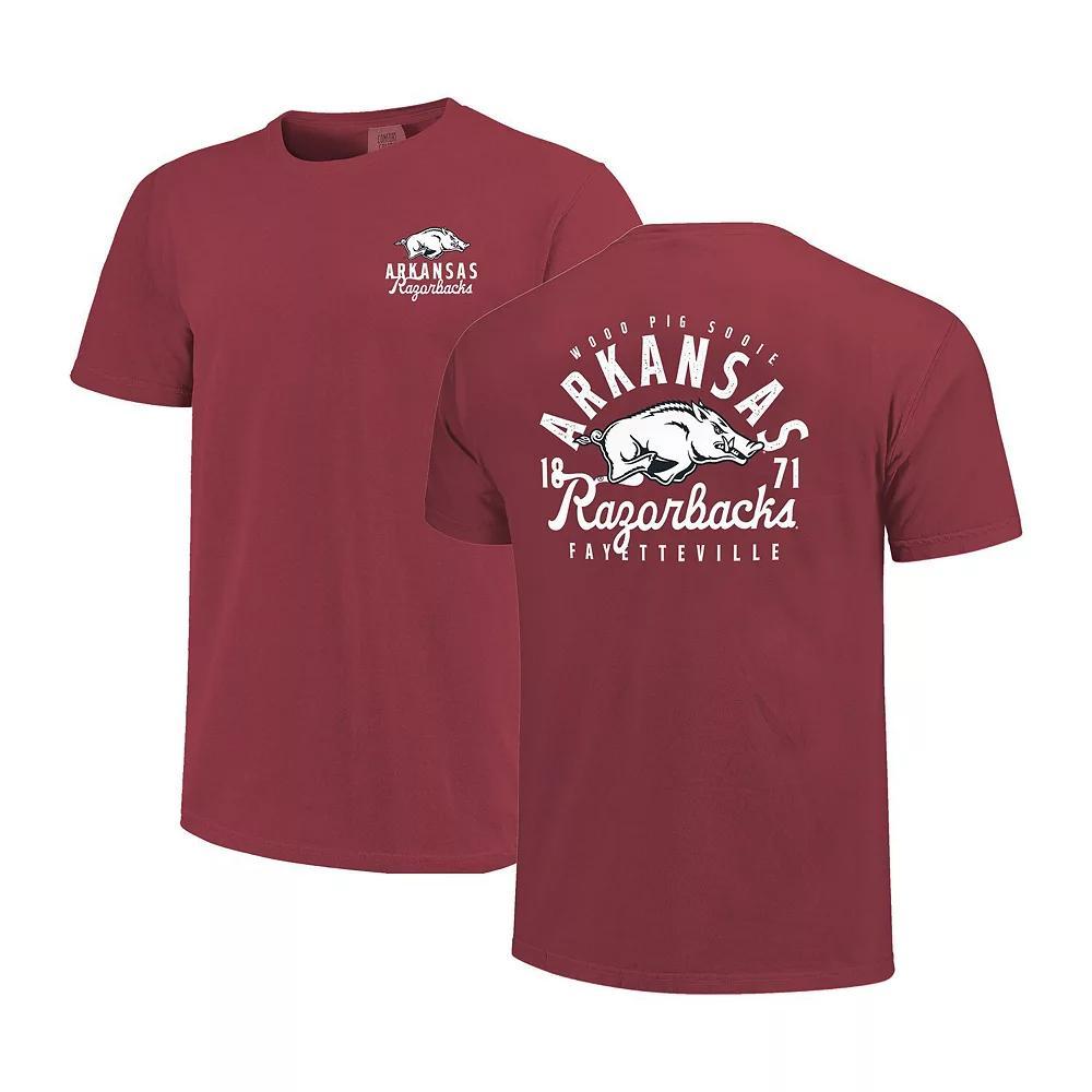Men's Crimson Arkansas Razorbacks Comfort Colors Mascot Overlay T-Shirt, Size: Small, Red Product Image