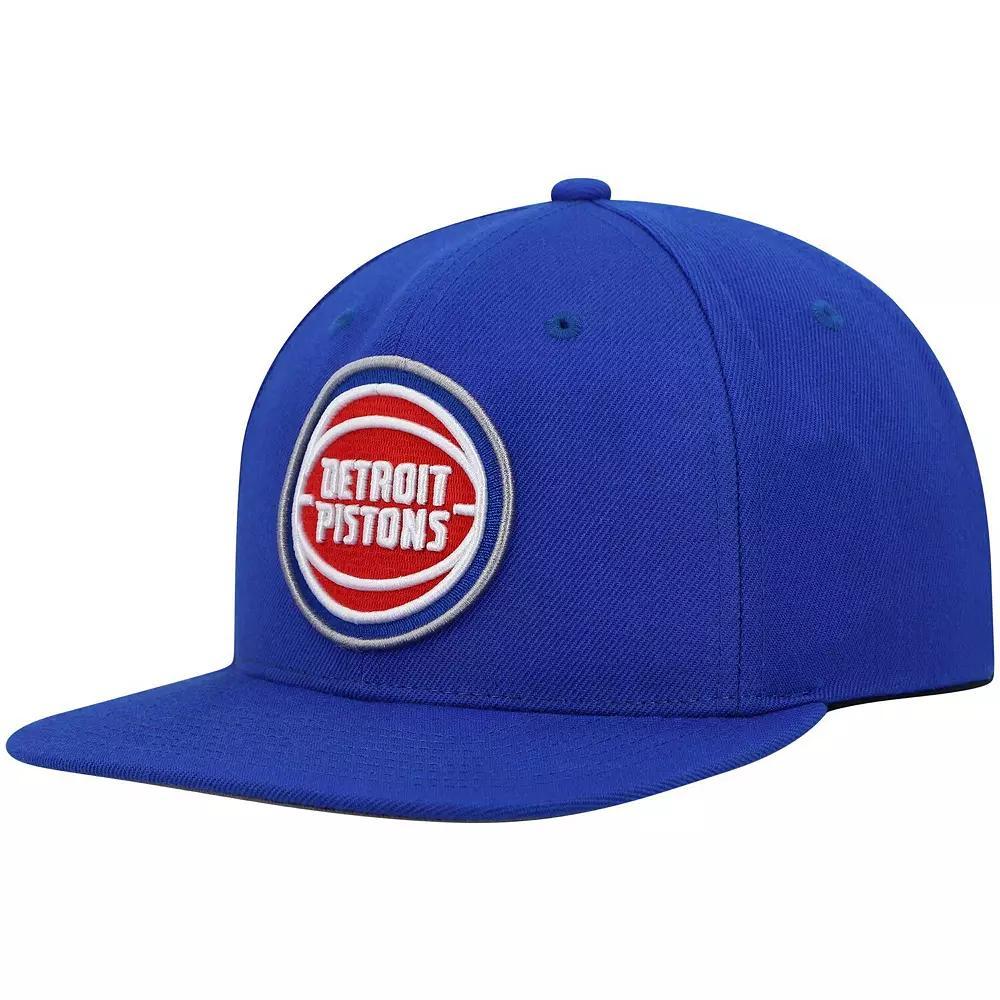 Men's Mitchell & Ness Blue Detroit Pistons Ground 2.0 Snapback Hat, Pis Blue Product Image