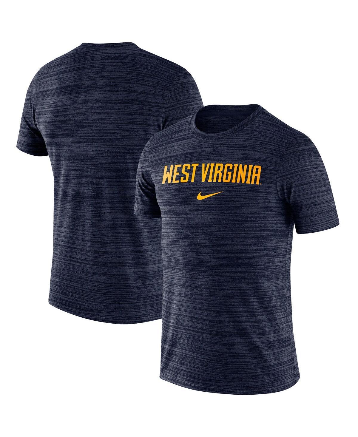 Men's Nike Navy West Virginia Mountaineers Velocity Performance T-Shirt, Size: Medium, Blue Product Image