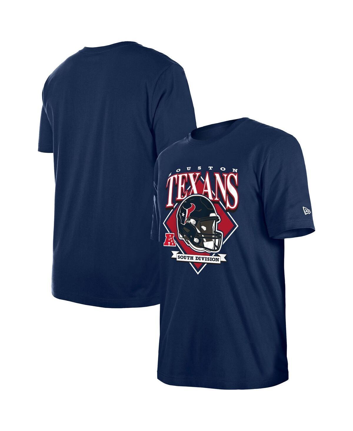 Mens New Era Houston Texans Team Logo T-Shirt Blue Product Image