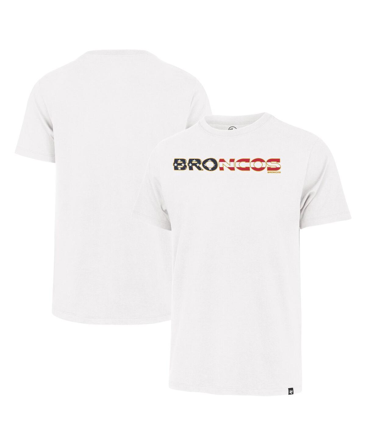 Men's '47 White Denver Broncos Flag Script Franklin T-Shirt, Size: 2XL Product Image