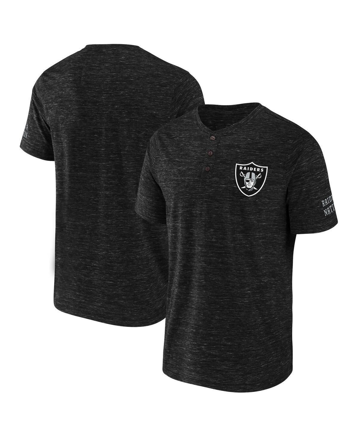 Men's NFL x Darius Rucker Collection by Fanatics Black New Orleans Saints Slub Henley T-Shirt, Size: Small Product Image