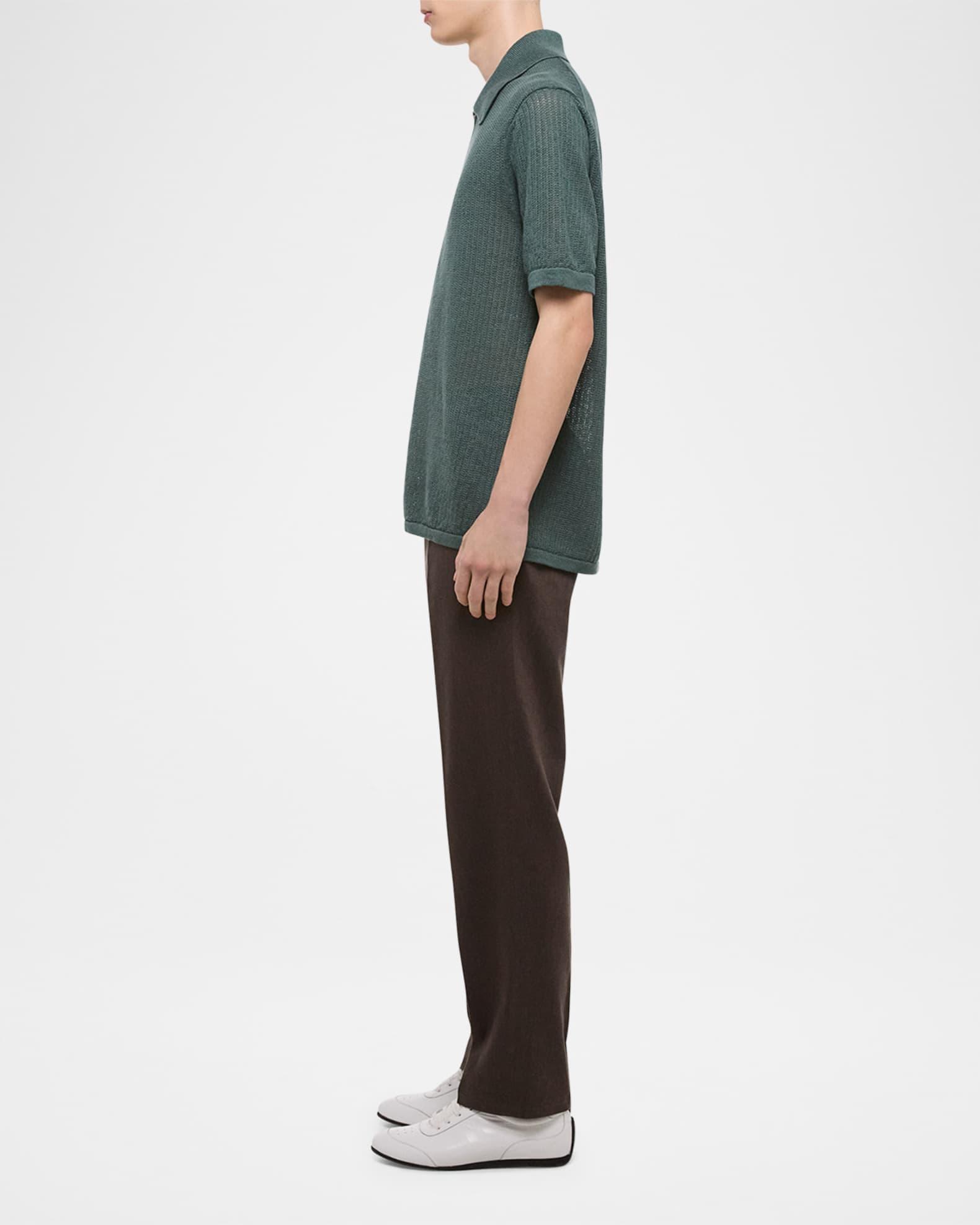 Men's Half-Zip Fine-Gauge Polo Shirt Product Image