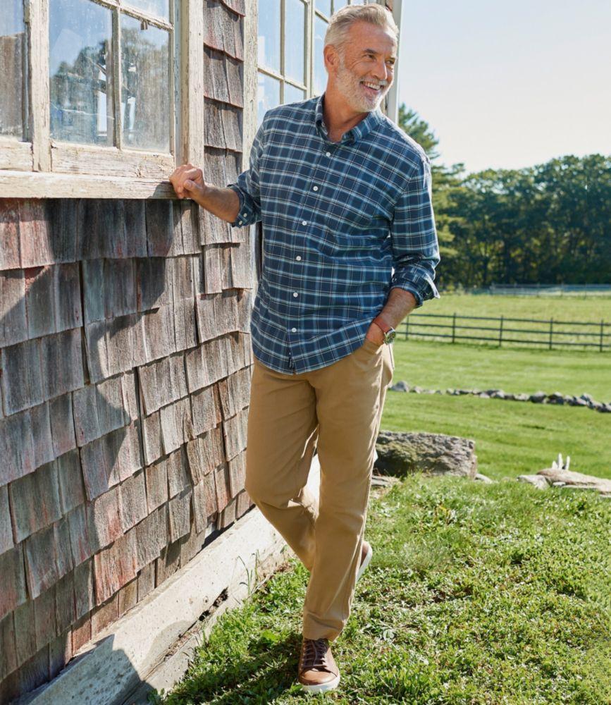 
                            Men's Comfort Stretch® Oxford Shirt, Traditional Untucked Fit, Plaid
                         Product Image