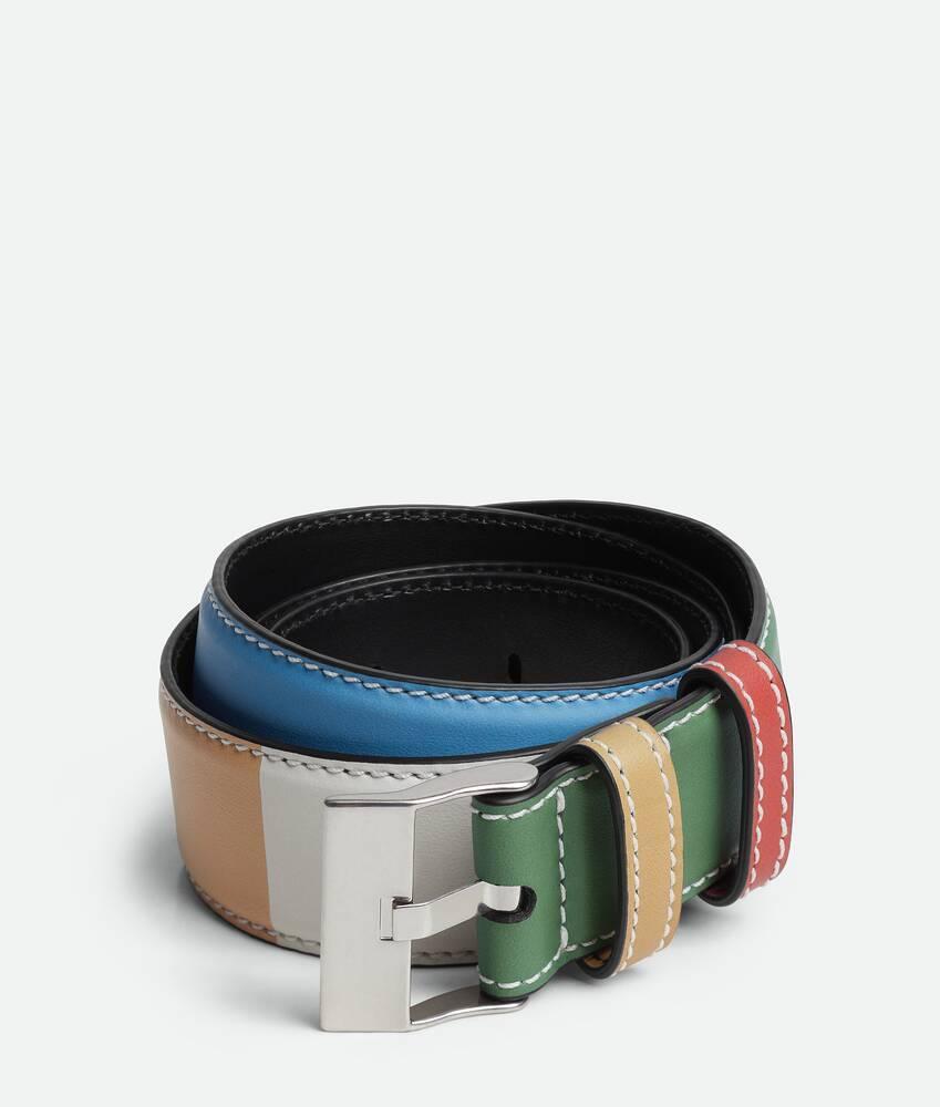 Men's Watch Buckle Belt in Rainbow/white Product Image