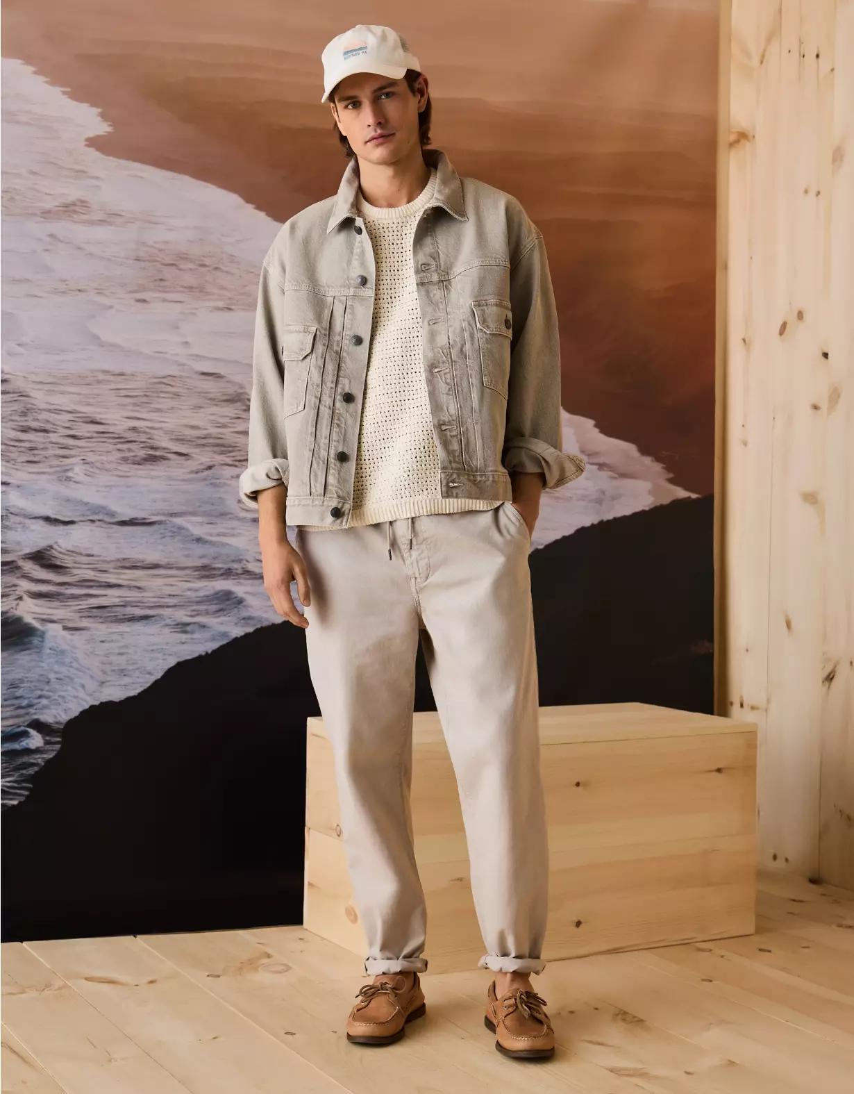 AE Flex Linen-Blend Athletic Fit Pull-On Pant Product Image