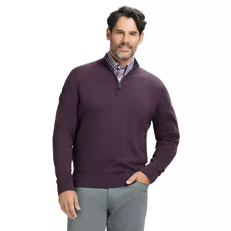 Men's IZOD Premium Essentials Quarter-Zip Sweater, Size: Small, Purple Perfect Product Image