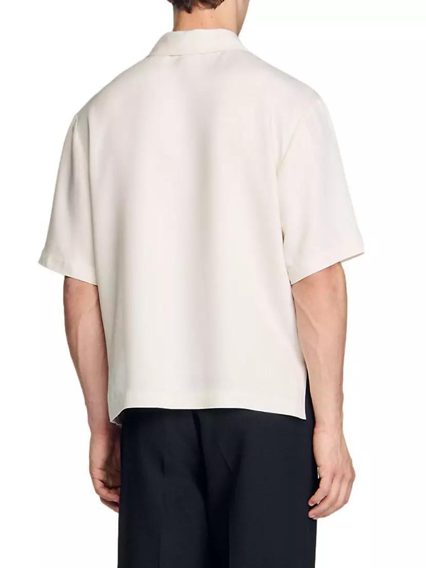 Loose-Fit Shirt with Zipped Collar Product Image