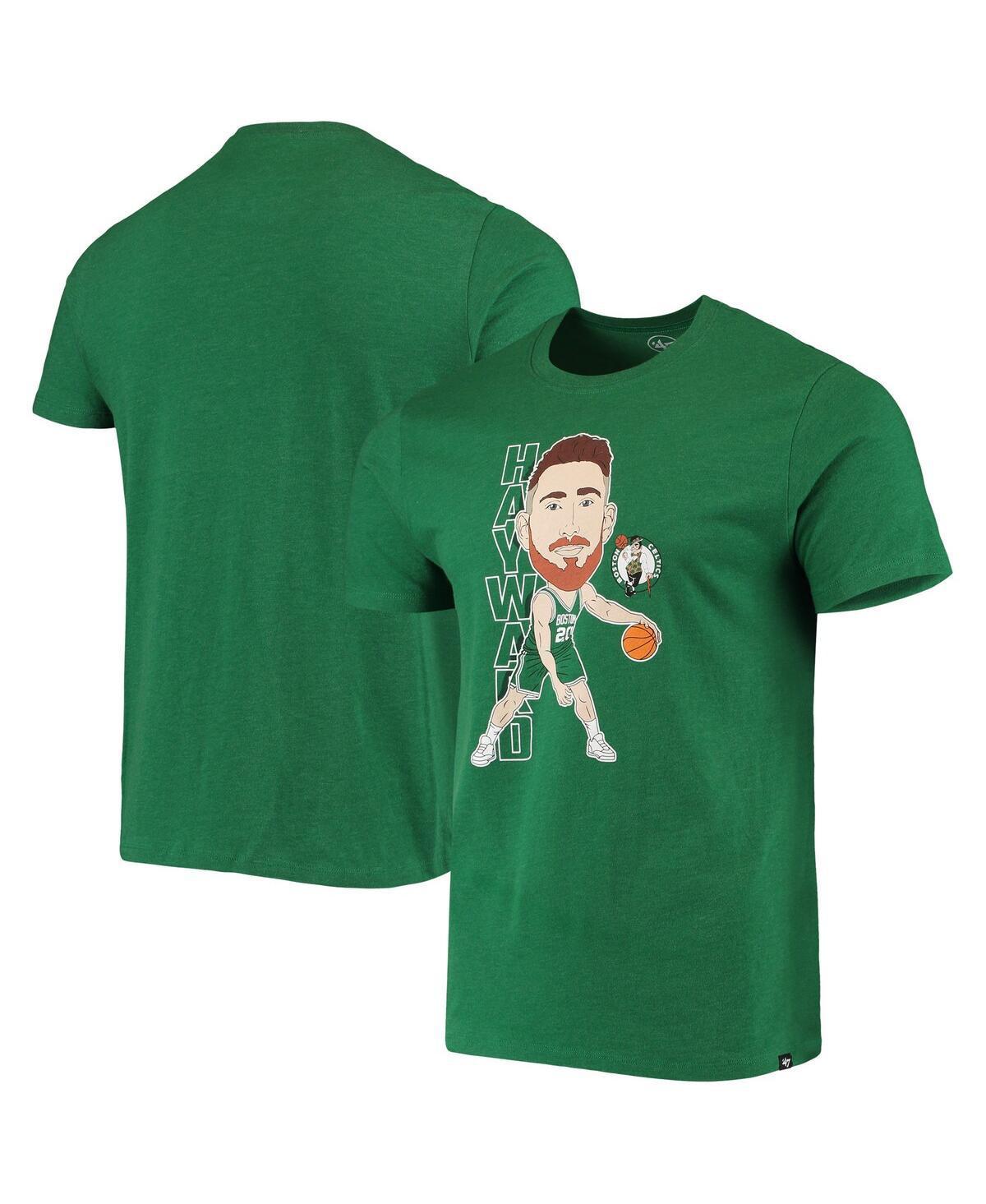 Men's '47 Gordon Hayward Heathered Kelly Green Boston Celtics Bobblehead T-Shirt, Size: Large Product Image