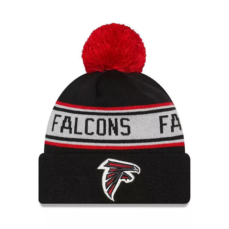 Mens New Era Atlanta Falcons Repeat Cuffed Knit Hat with Pom Product Image
