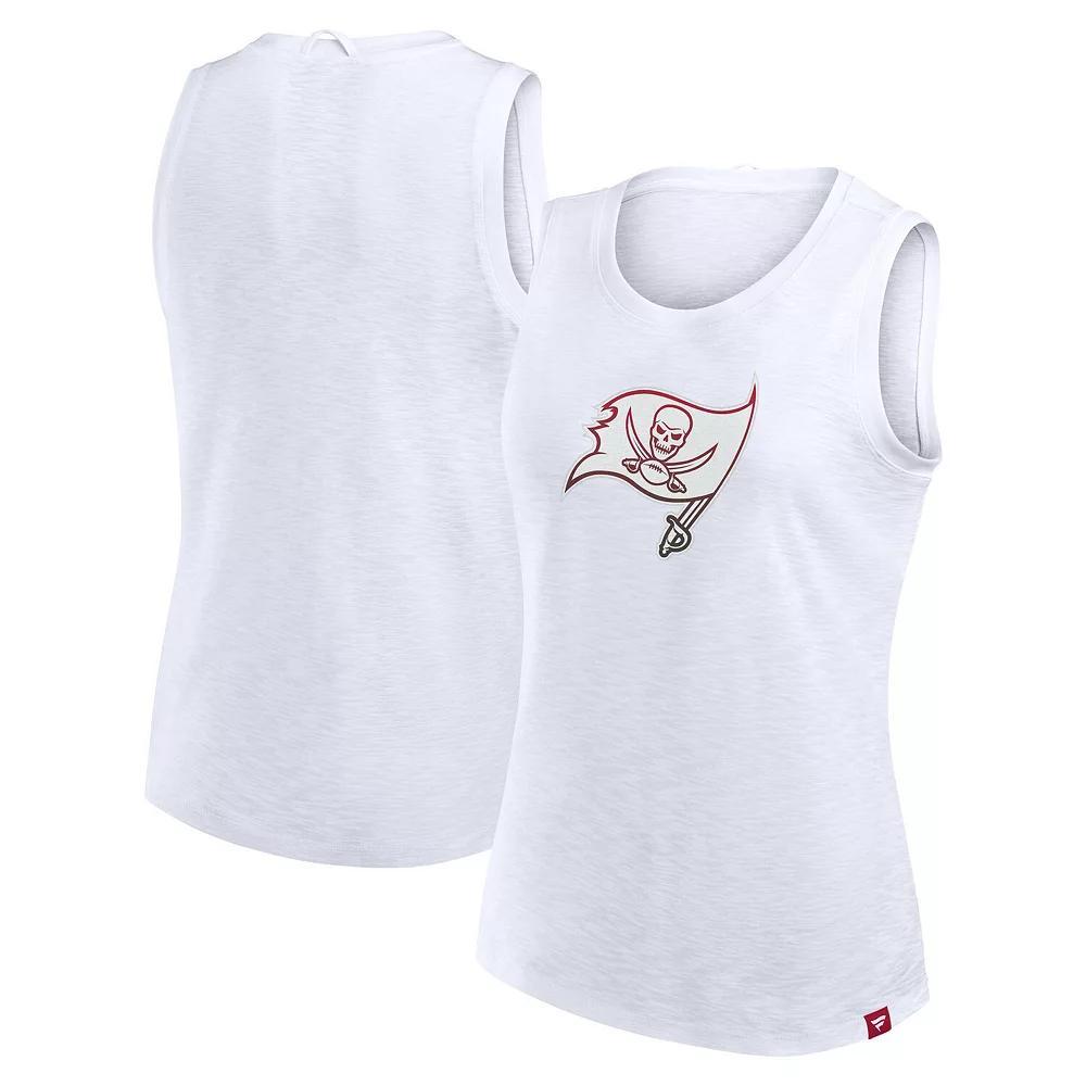 Women's Fanatics  White Tampa Bay Buccaneers Slub Tank Top, Size: Large Product Image