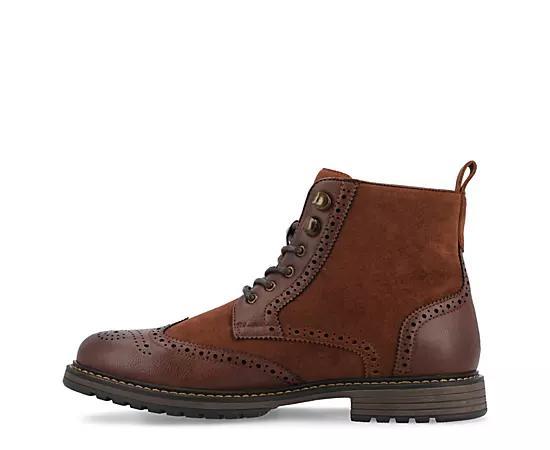 VANCE Virgil Men's Tru Comfort Foam Lace-up Ankle Boots, Size: 9, Brown Product Image