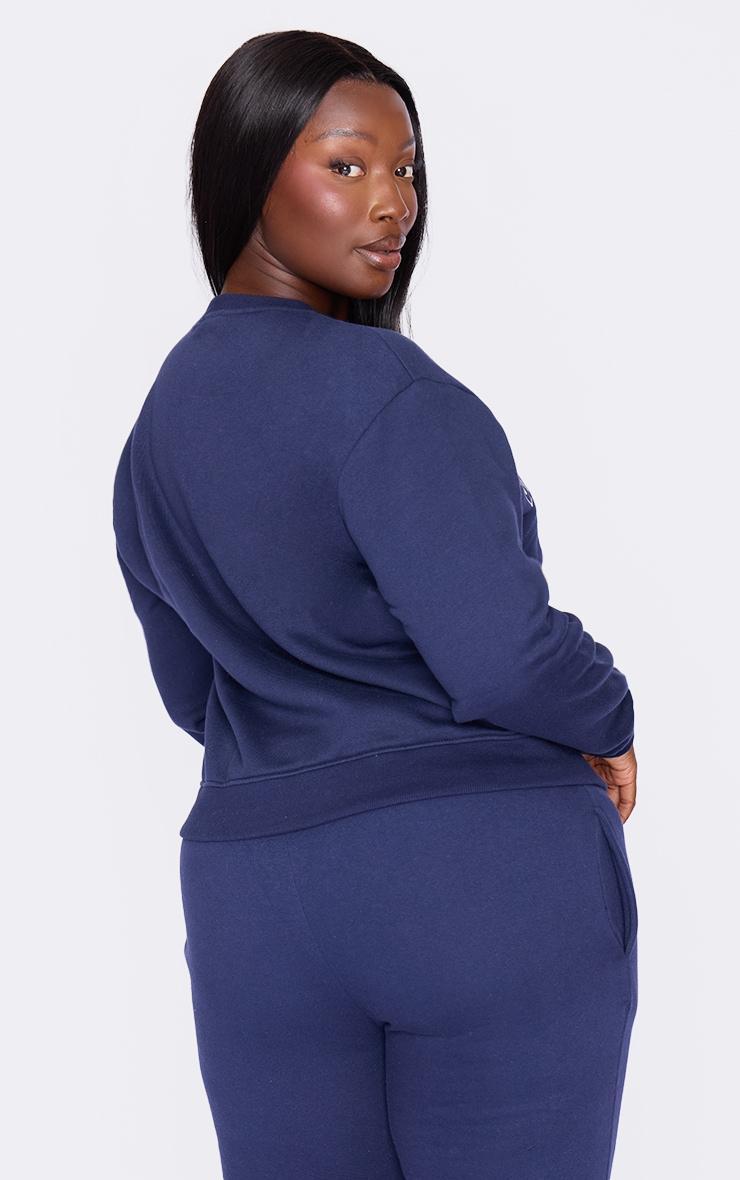 Plus Navy Sports Classic Embroidered Sweatshirt Product Image