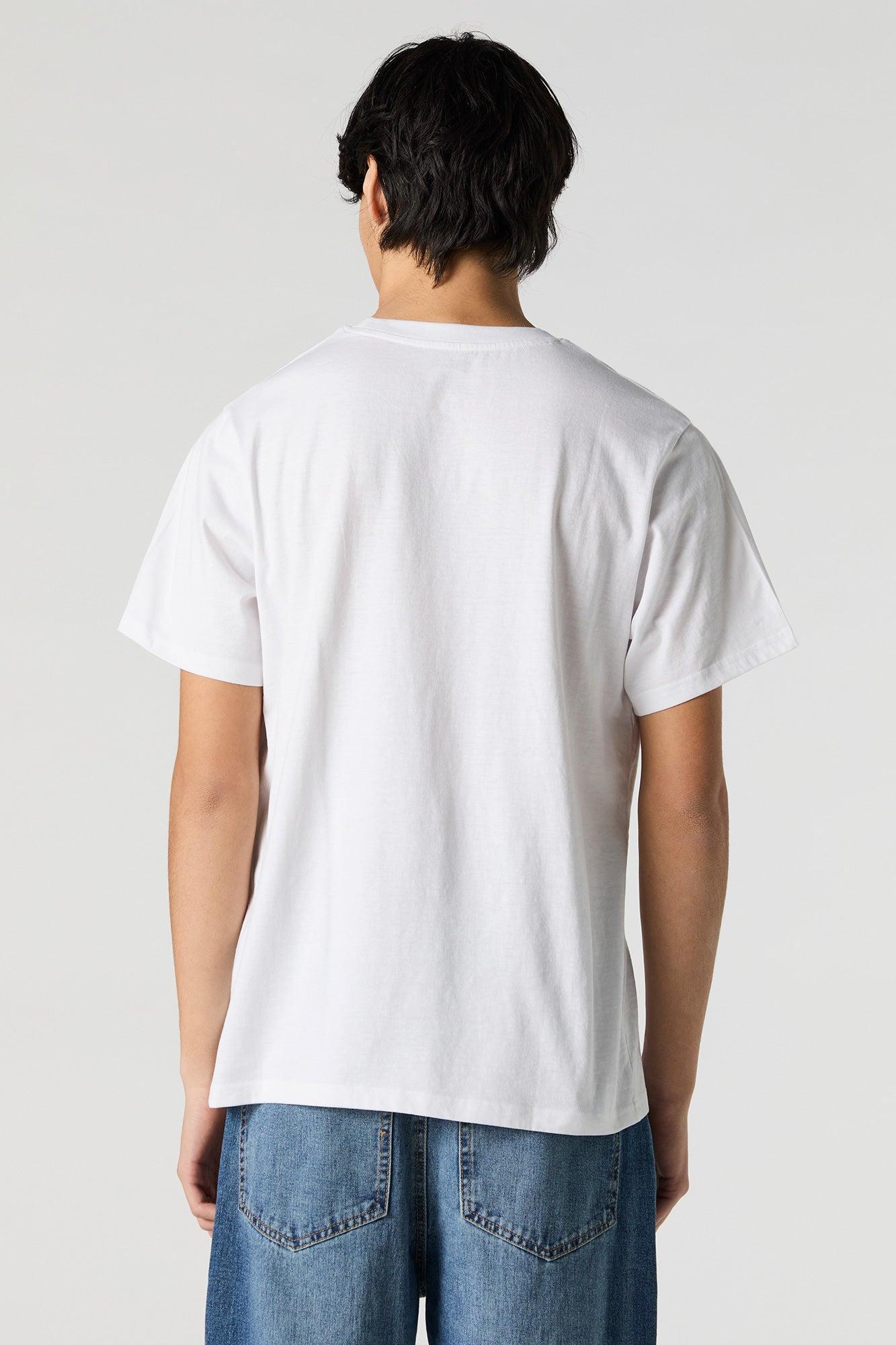 Embroidered Colourblock T-Shirt Male Product Image