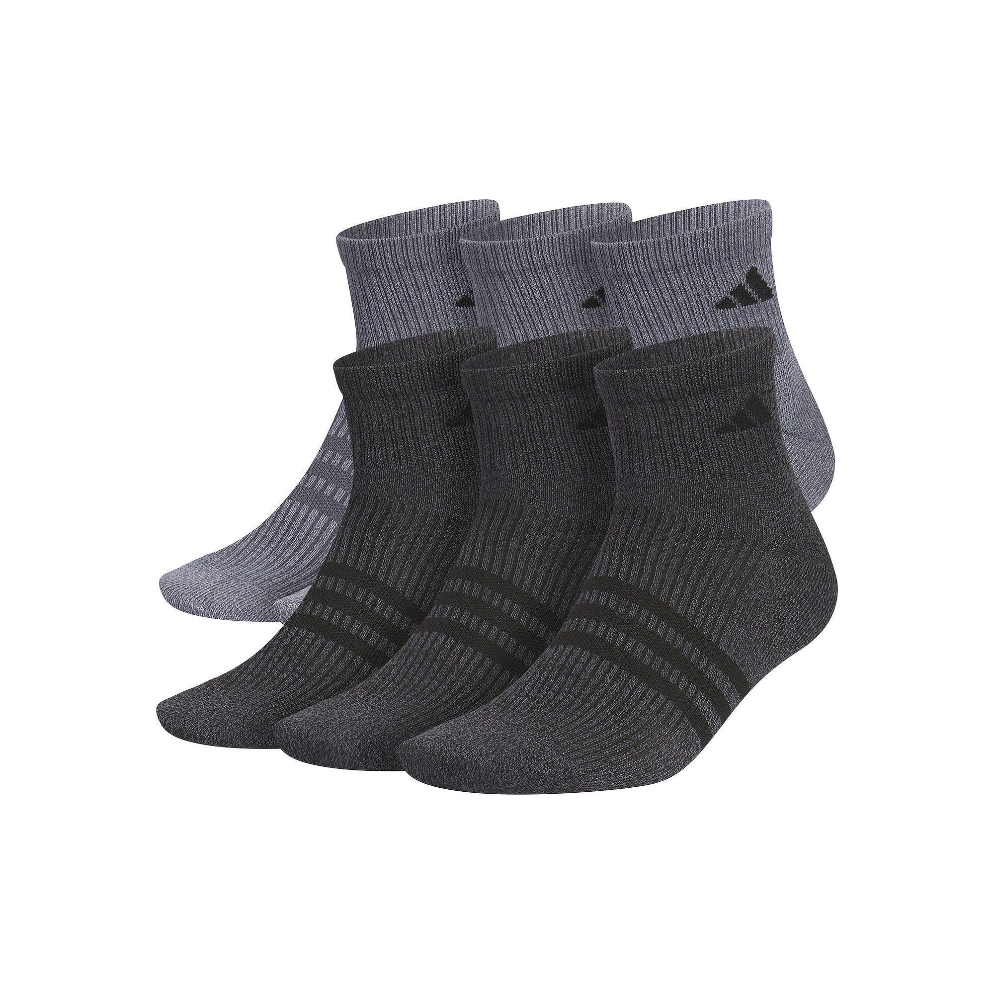Men's adidas 6-Pack Superlite 3.0 Quarter Socks, Size: 5-8, Onix Gray Black Product Image