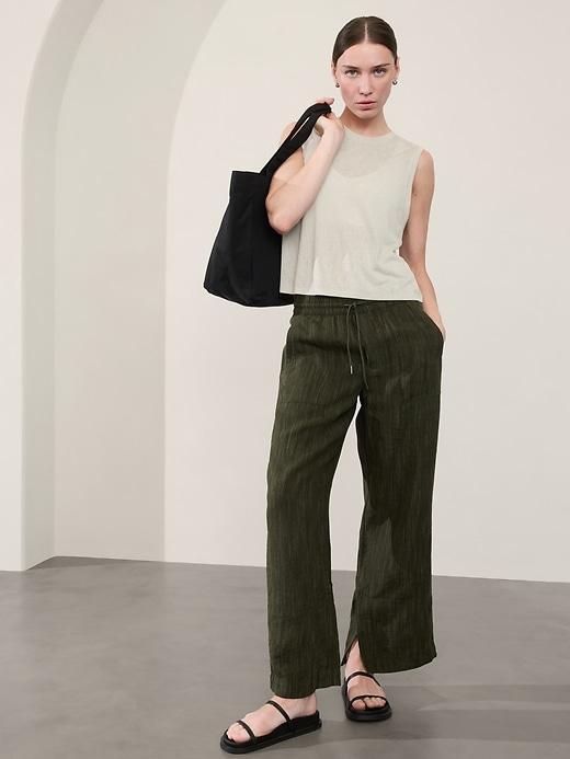 Retreat Linen High Rise Wide Leg Pant Product Image