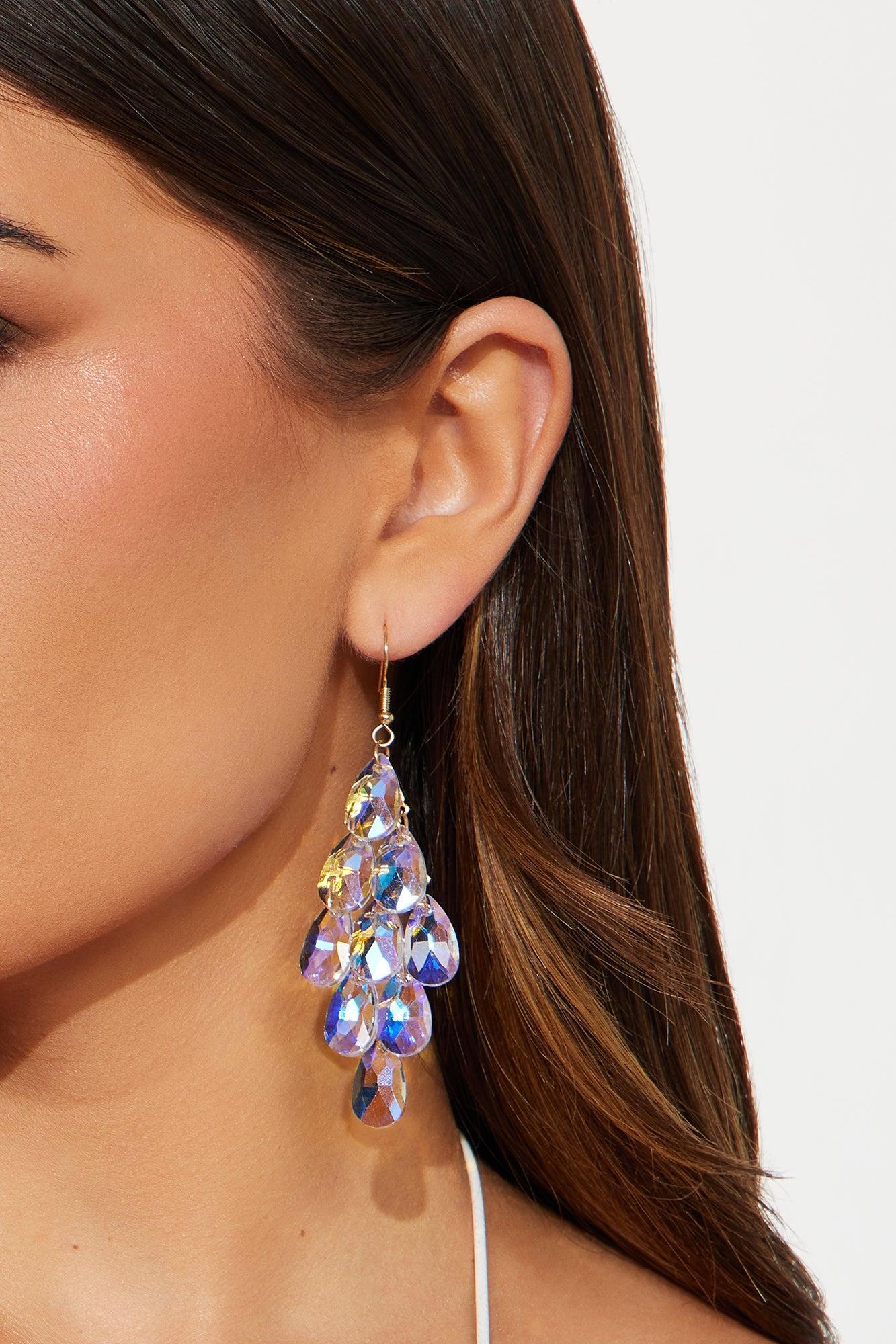 Stacey Jeweled Drop Earrings - Gold Female Product Image