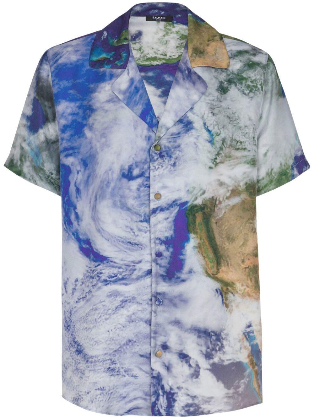 Earth-print shirt  Product Image