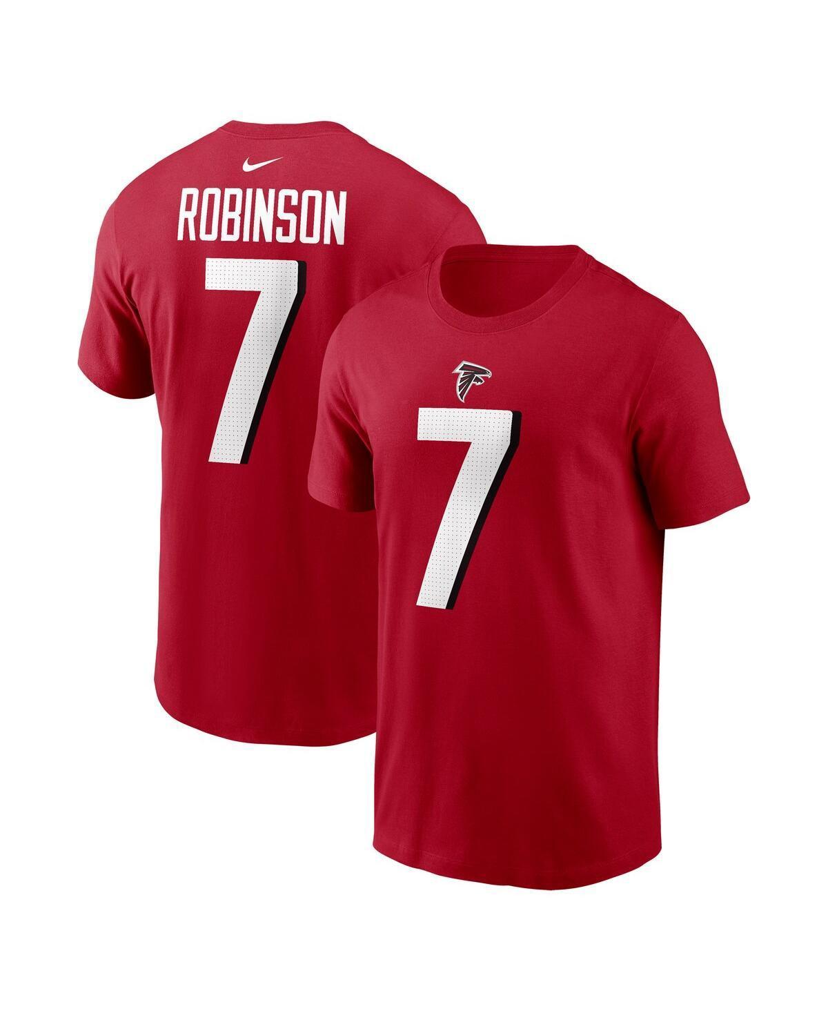 Men's Nike Bijan Robinson Red Atlanta Falcons Player Name & Number T-Shirt, Size: Small Product Image