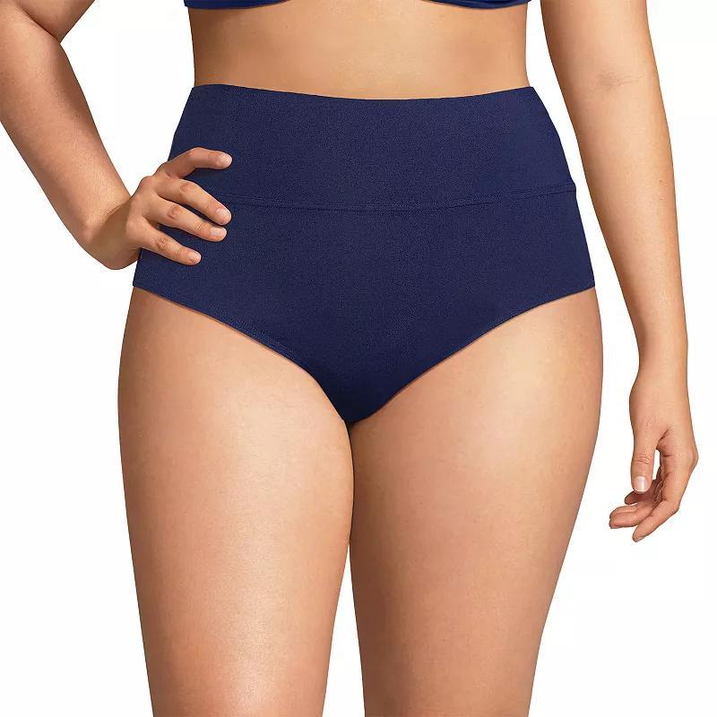 Plus Size Lands' End High Waisted Bikini Bottoms, Women's, Size: 16 W, Dusk Product Image