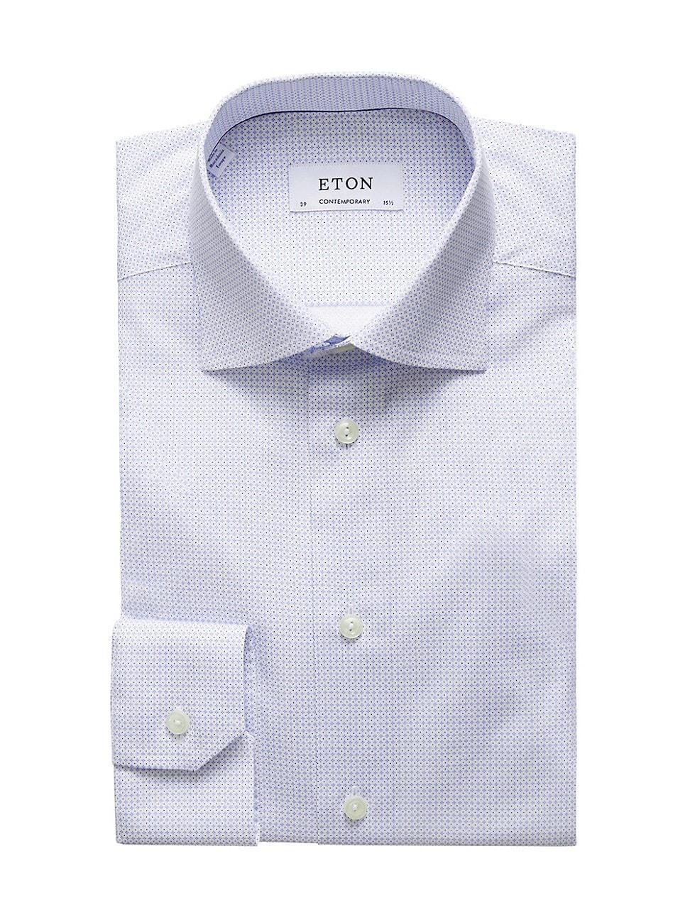 Mens Contemporary-Fit Micro Print Long-Sleeve Dress Shirt Product Image