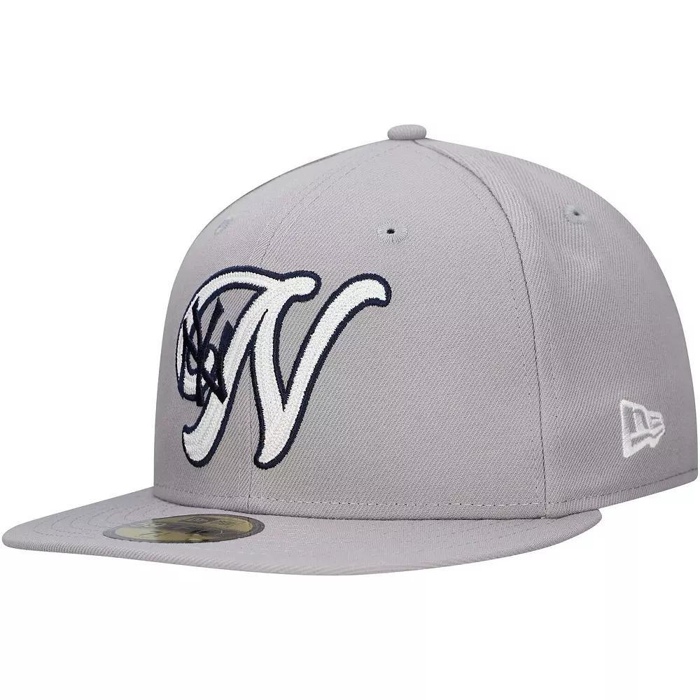 Men's New Era Gray New York Yankees  Duo Logo 2.0 59FIFTY Fitted Hat, Size: 6 7/8, Grey Product Image