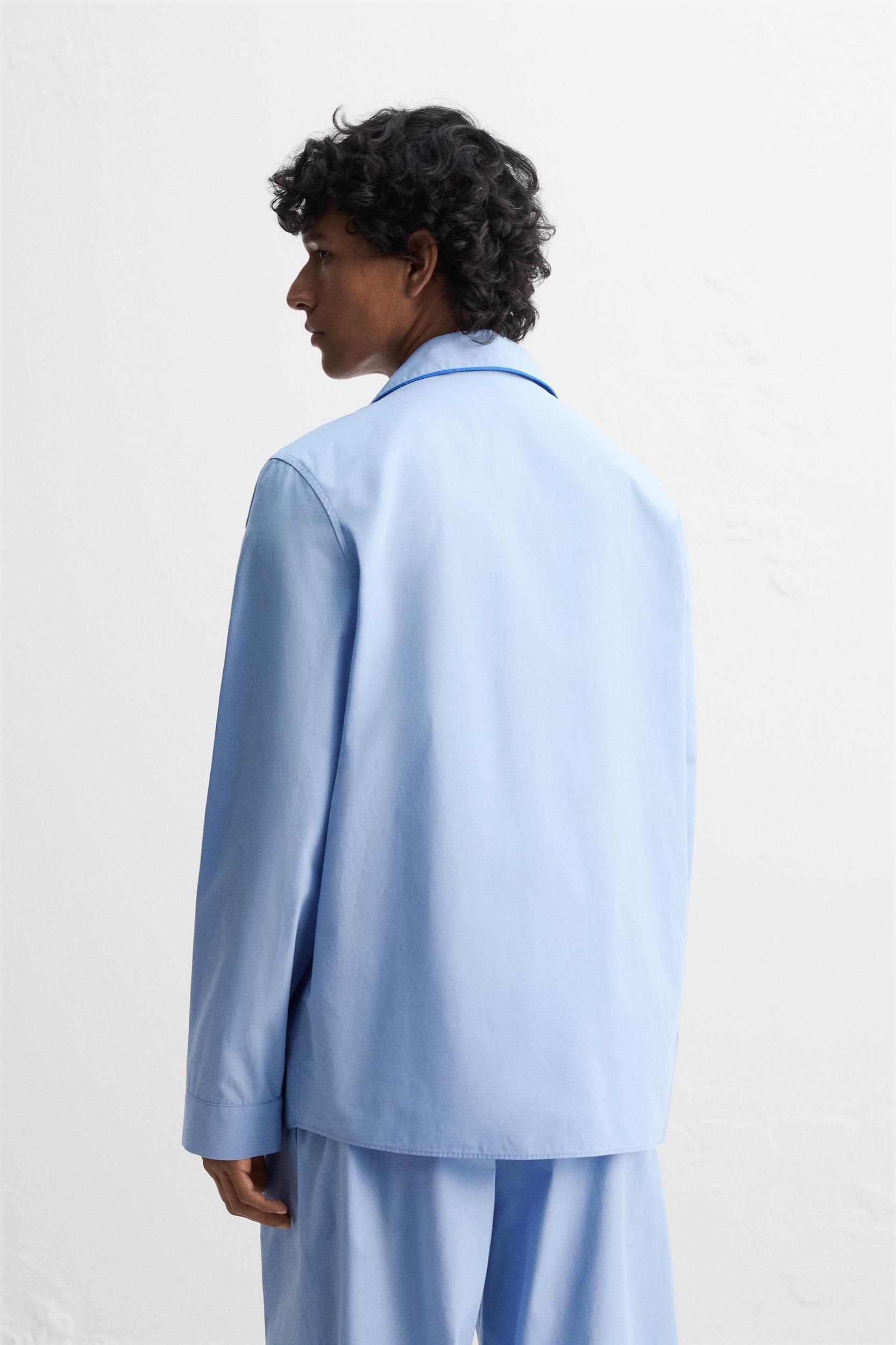 CONTRAST PAJAMA SHIRT Product Image