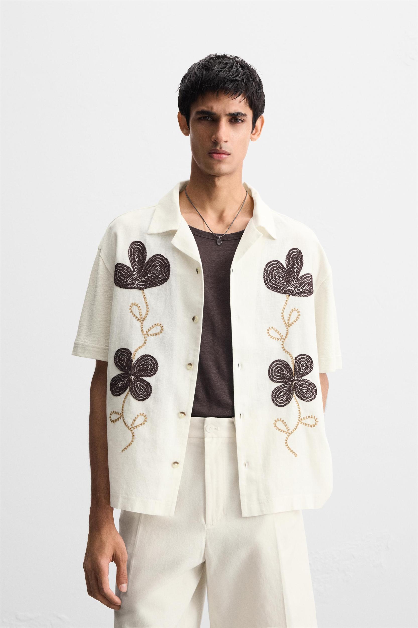 FLORAL EMBROIDERY SHIRT Product Image
