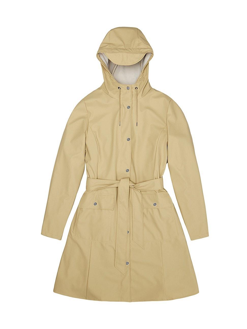 Curve Belted Trench Coat with Drawstring Hood Product Image