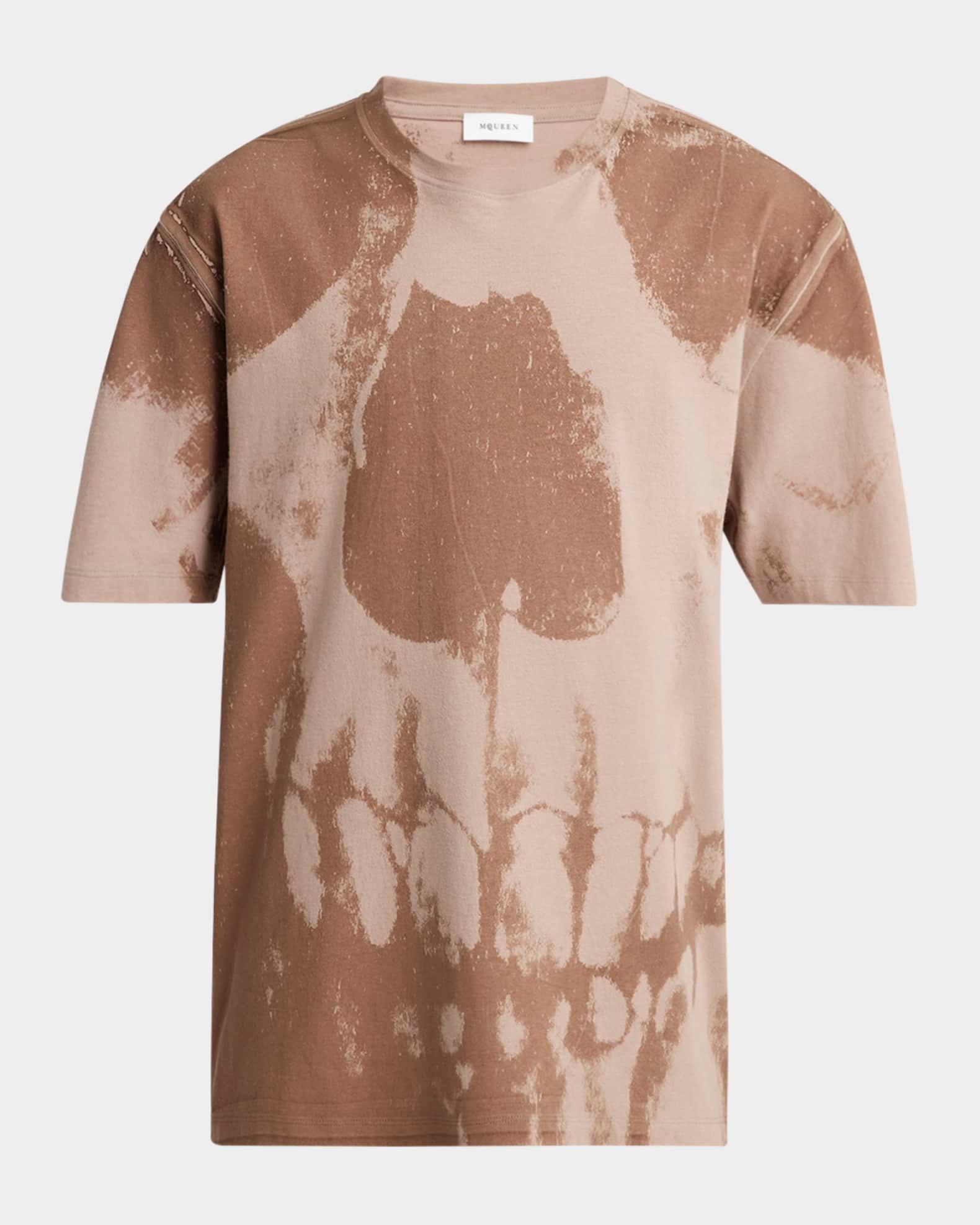 Mens Skull Cotton Crewneck T-Shirt Product Image