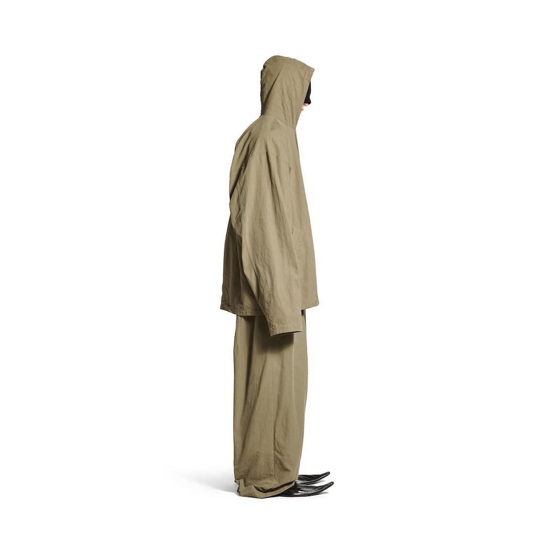 Men's Hooded Zip-up Jacket in Green Product Image