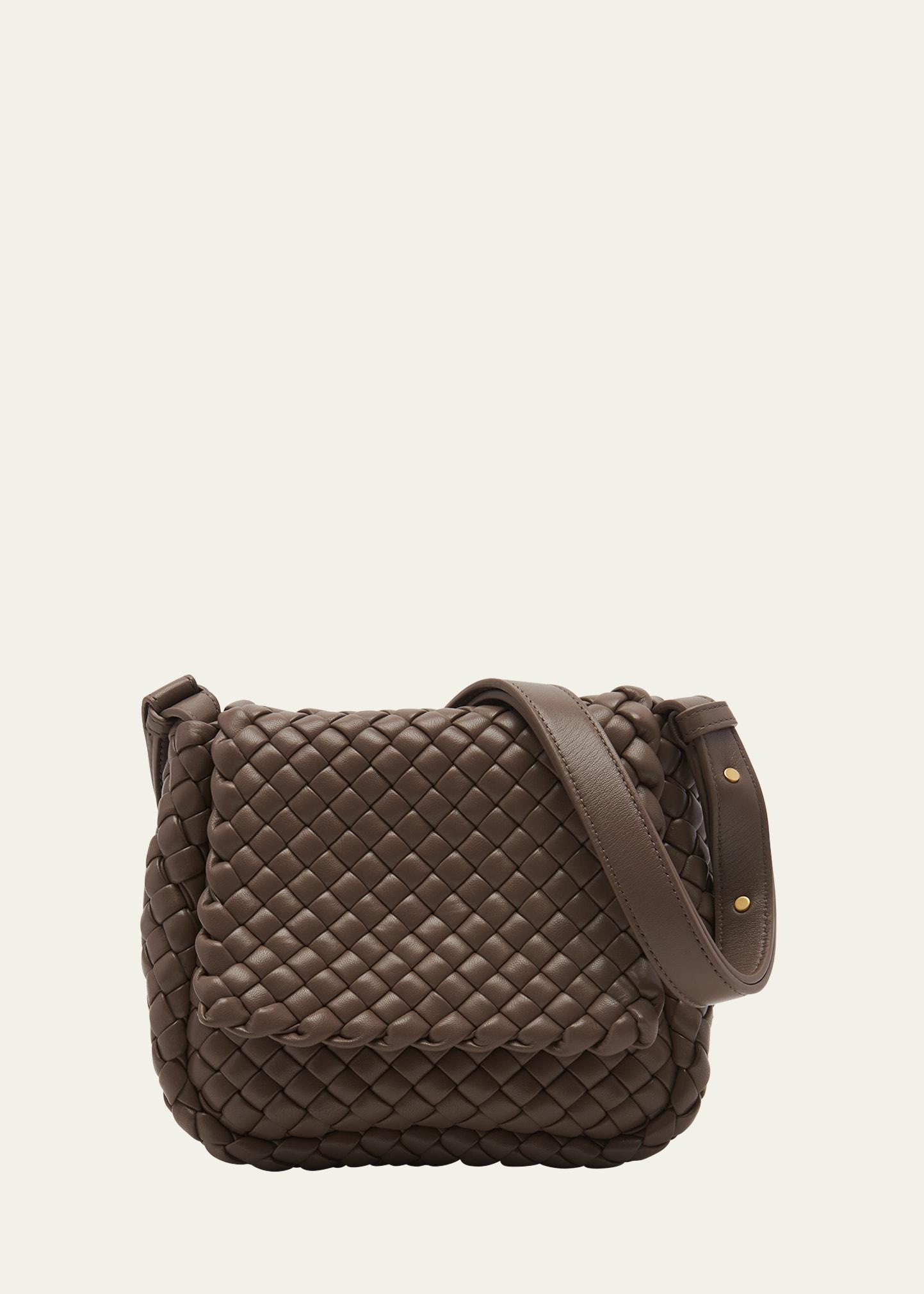 Womens Mini Cobble Padded Intreccio Leather Shoulder Bag Product Image