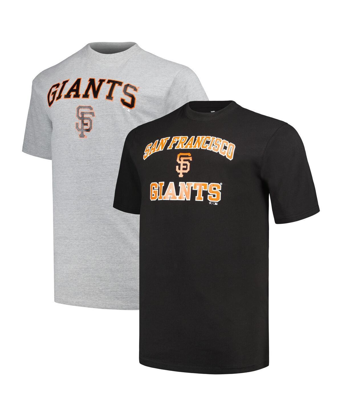 Men's Profile Black/Heather Gray San Francisco Giants Big & Tall T-Shirt Combo Pack, Size: 5XB Product Image