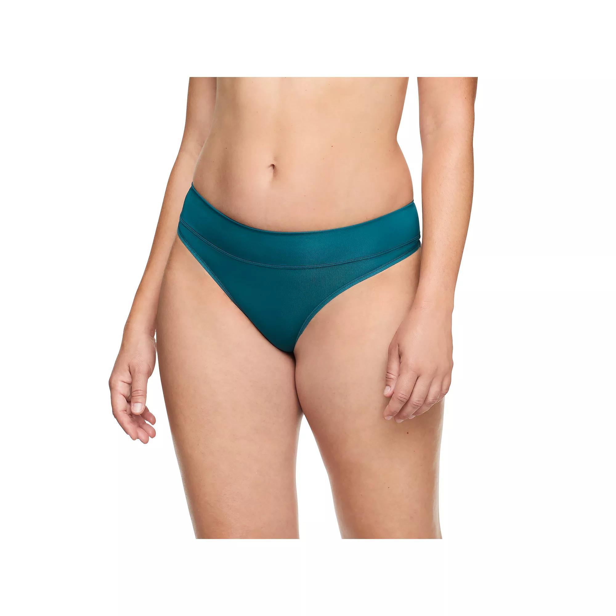 Warners No Pinching No Problems® Dig-Free Comfort Waistband Tailored Thong RX5131J, Women's, Size: XXL, Blue Pink Product Image