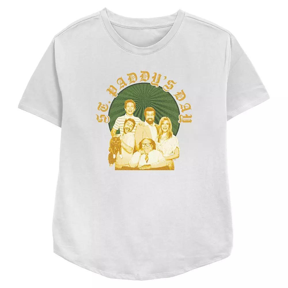 Women's It's Always Sunny In Philadelphia St. Paddy's Day Relaxed Fit Graphic Tee, Size: XL, White Product Image