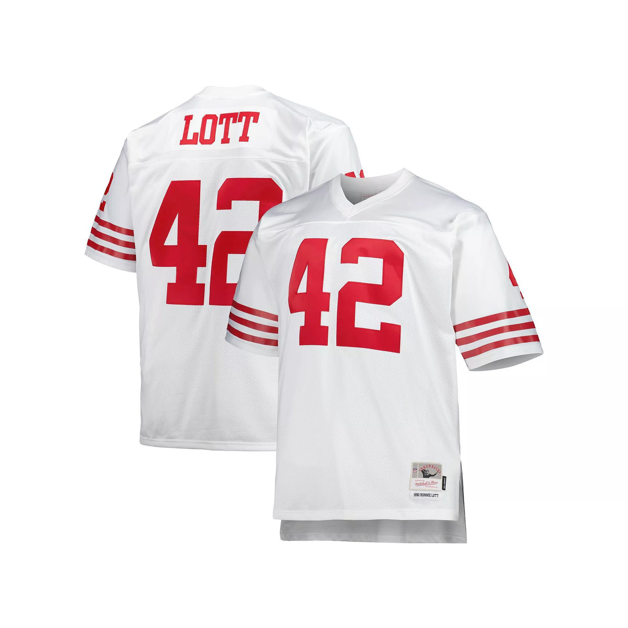 Mens Mitchell & Ness Ronnie Lott San Francisco 49ers Big & Tall 1990 Retired Player Replica Jersey Product Image