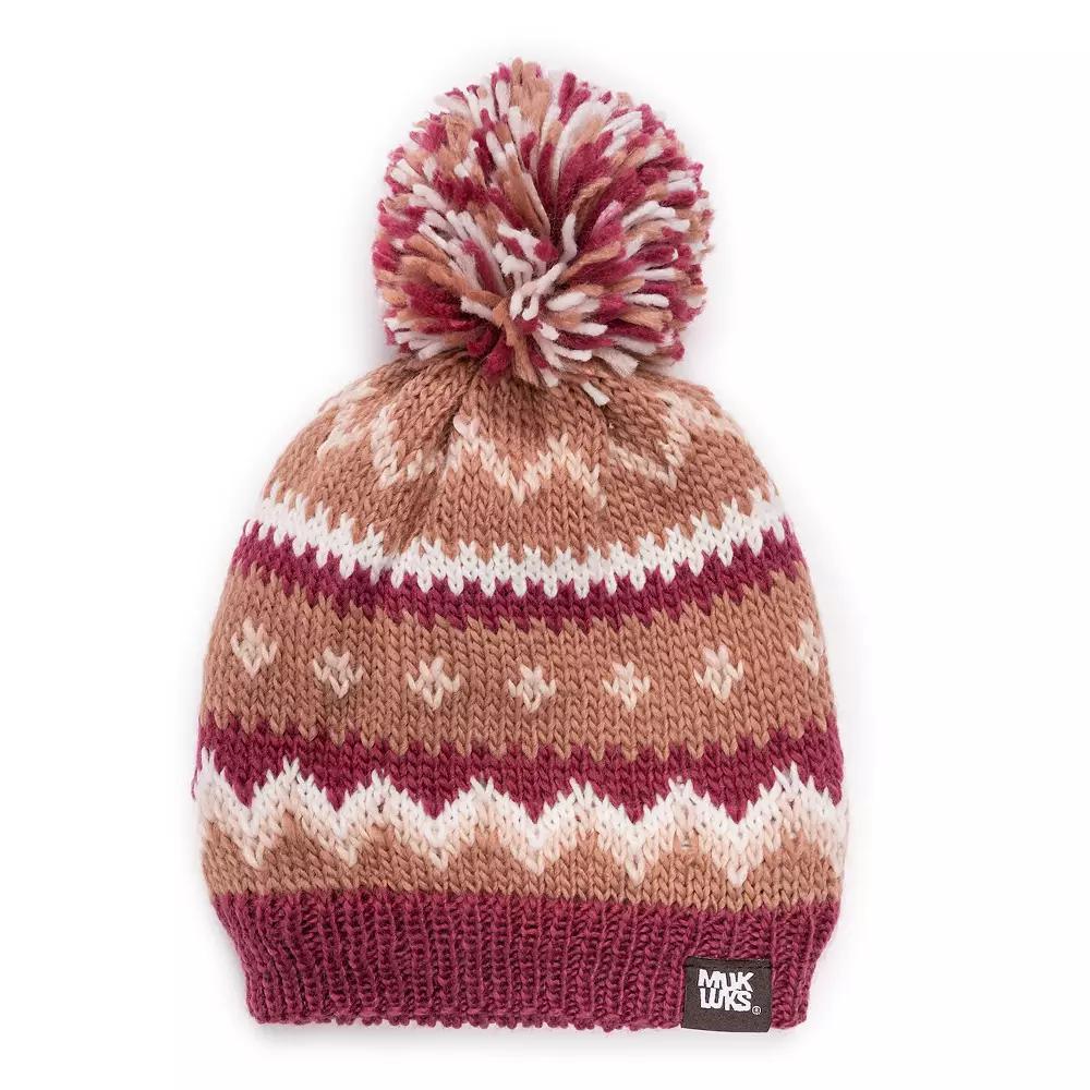 Womens MUK LUKS Cuff Knit Beanie Product Image