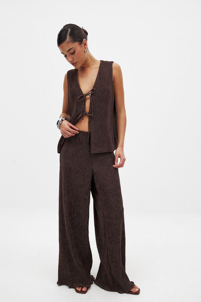 Structured Mid Waist Pants Product Image