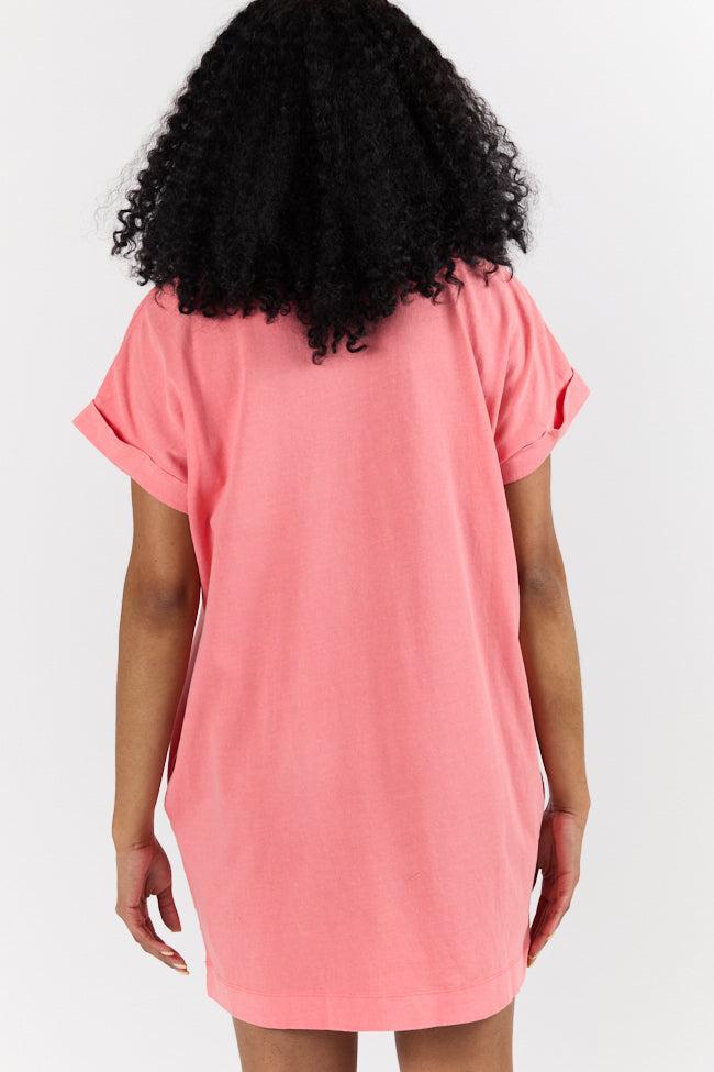 Memories That Last Coral T-Shirt Dress SALE Product Image