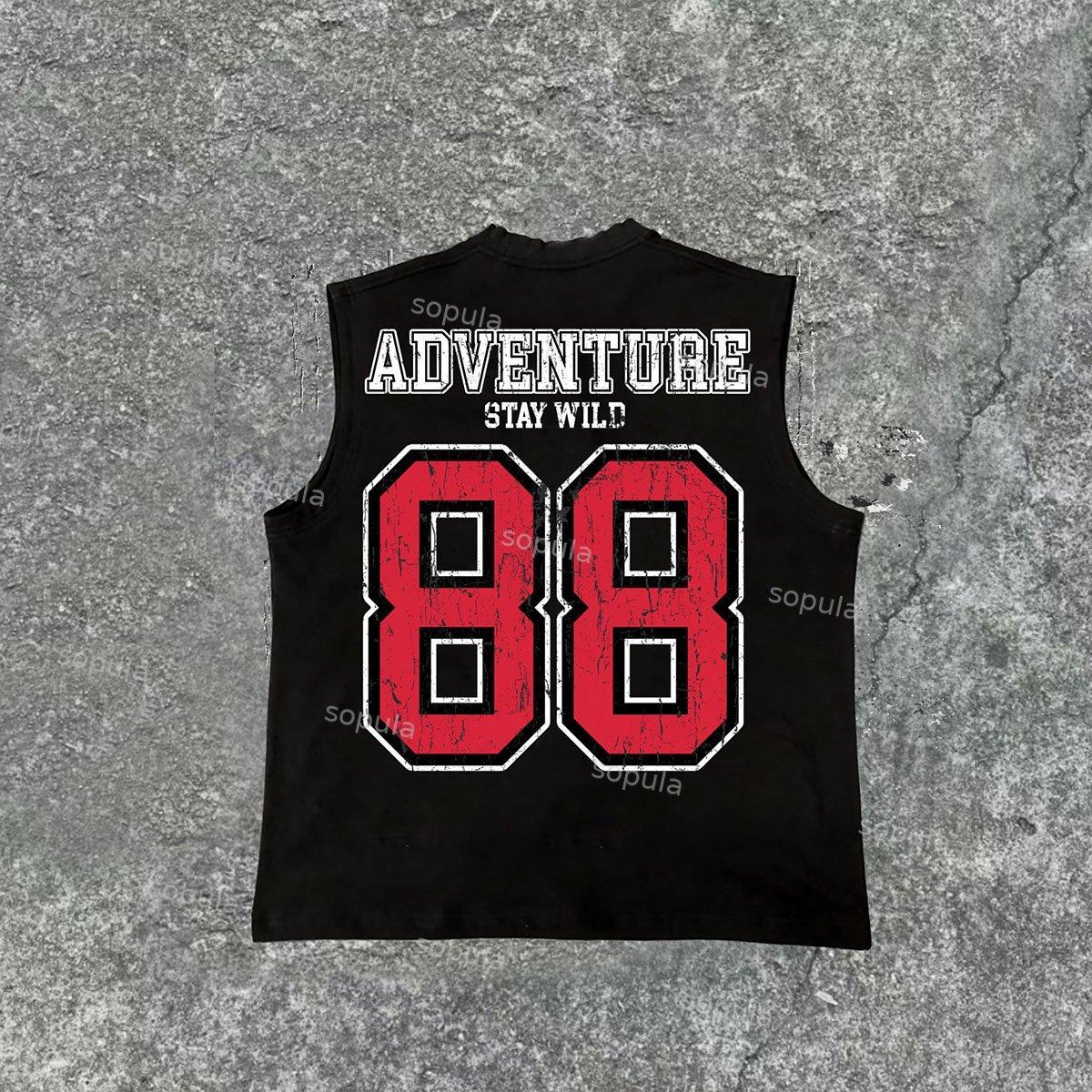 Sopula Casual No 88 Vintage Classic Car Graphics Cotton Tank Top Product Image