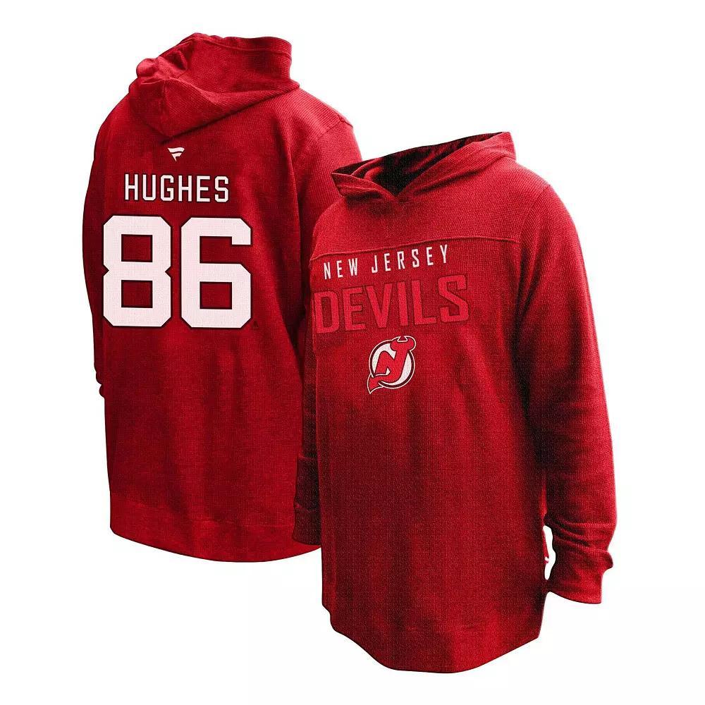 Women's Profile Jack Hughes Red New Jersey Devils Plus Size Name & Number Thermal Pullover Hoodie, Size: 2XL, Nhl Red Product Image